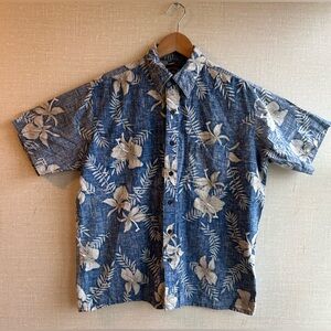 Vintage Weeds Mens Hawaiian Button Down Shirt Size Large 100% Cotton
